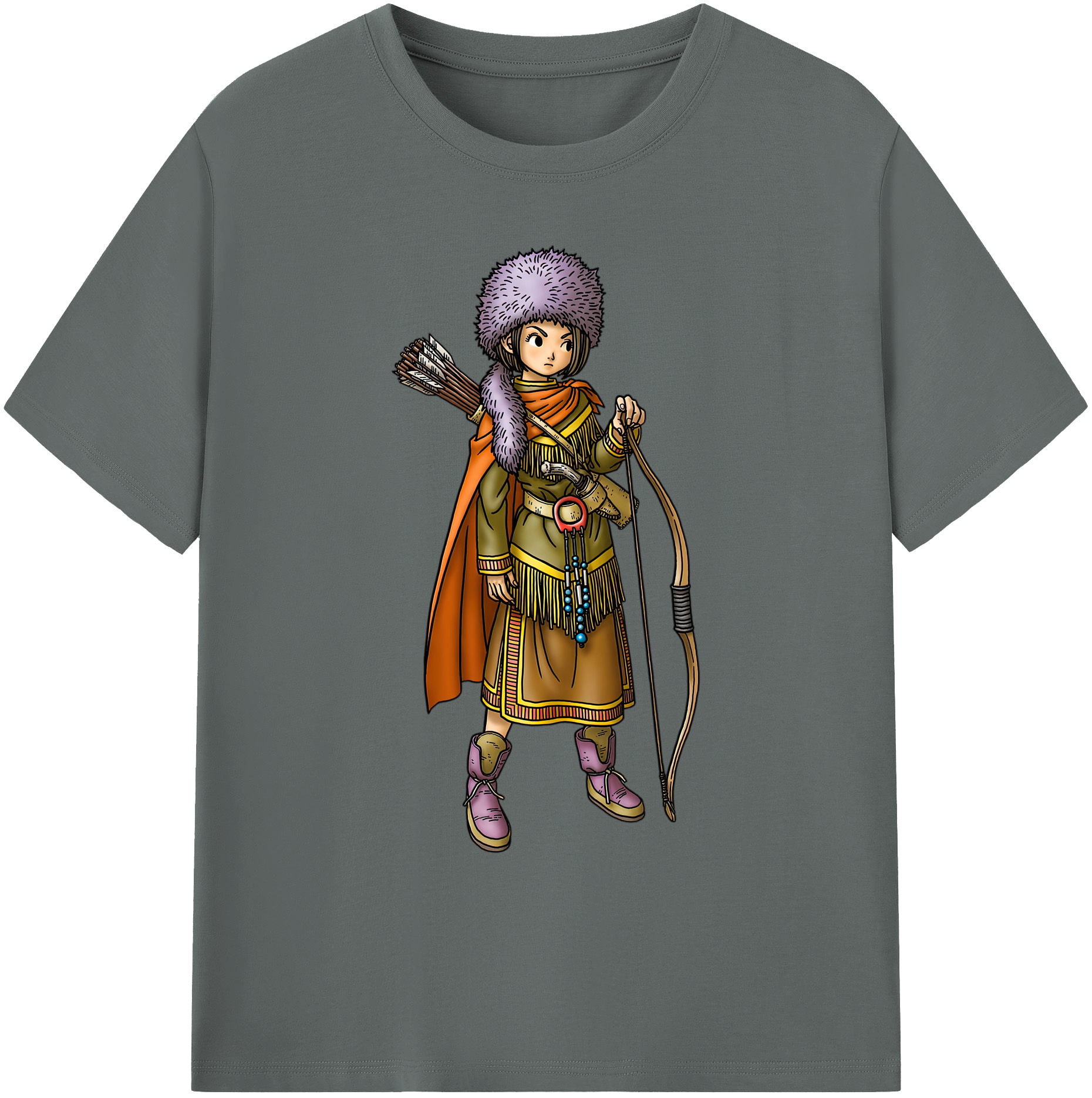 （画像用） ドラゴンクエスト Doragon Kuesuto Dragon Quest 綿100％ メンズ半袖Tシャツ｜肌触りやわらか＆通気性